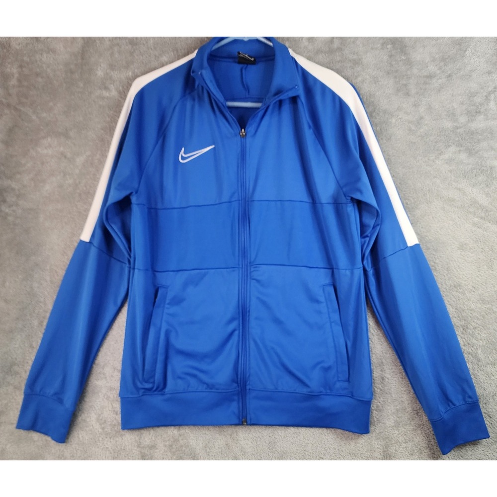 Nike Dri-Fit Jacket Womens Medium Blue Full Zip Long Sleeve Athletic Outdoor
